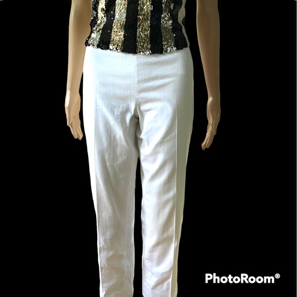 St. John White resort cropped pants size 4 - Picture 2 of 14